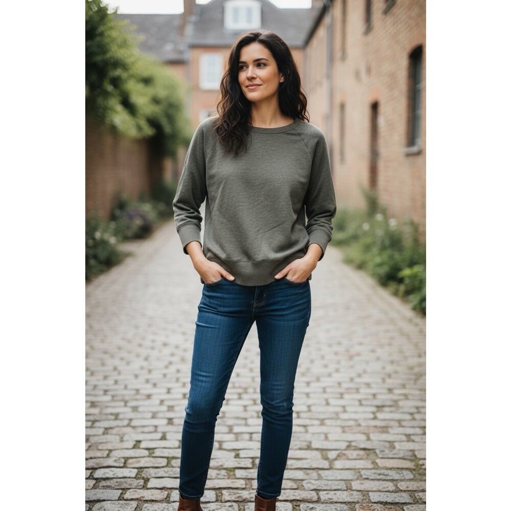 Standard James Perse Raglan Crew Neck Thermal Knit Top Size 1 Small